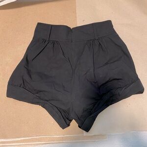 Black High-Waisted Cotton Shorts Black 4